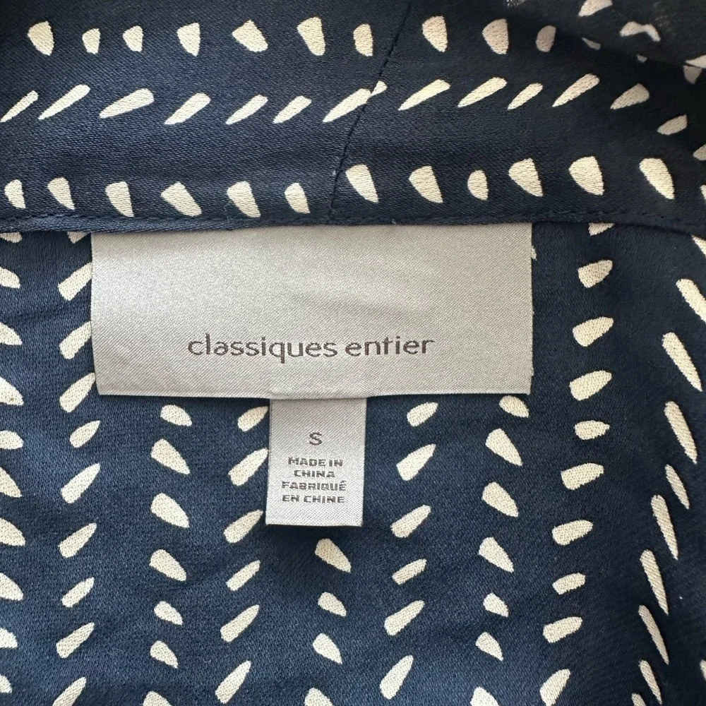 Classiques Entier white blue bow cut out peplum business casual silk blouse